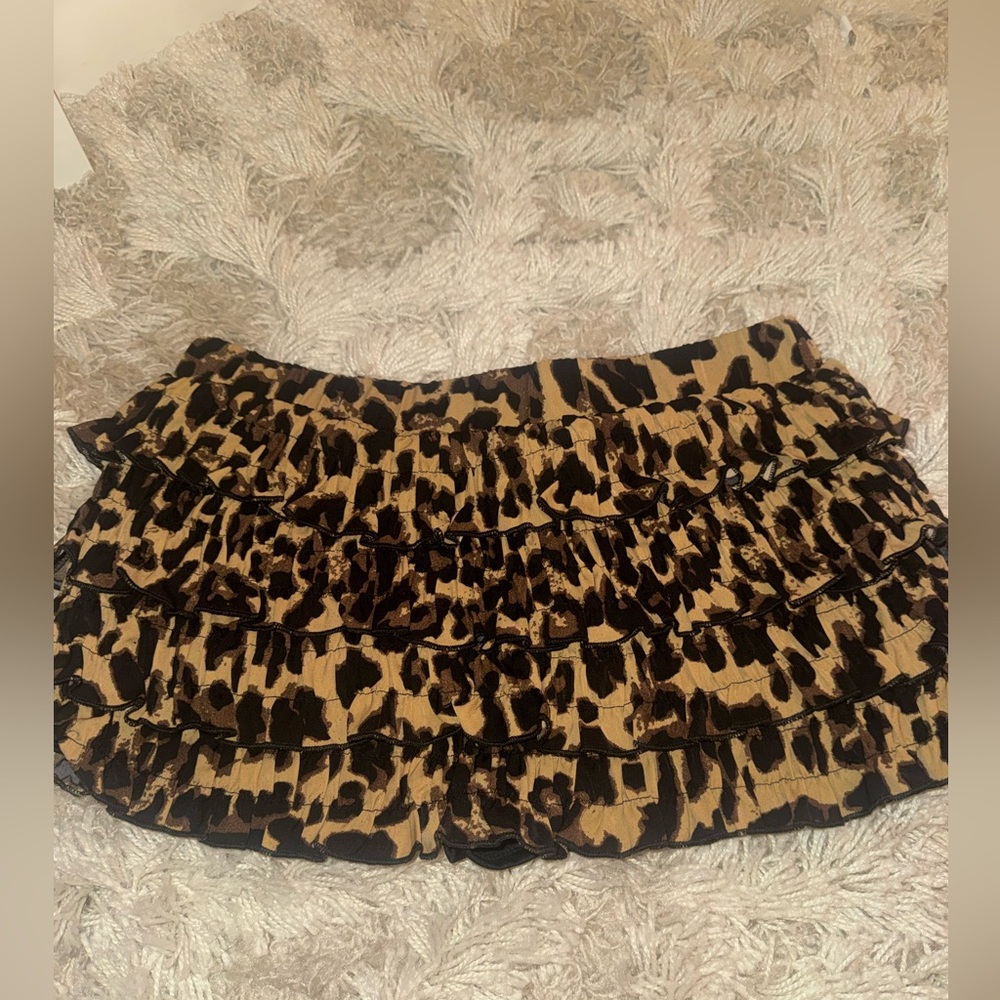CHEETAH PRINT MINI SKIRT